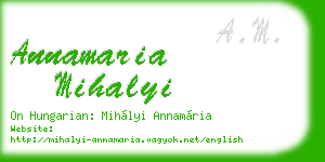 annamaria mihalyi business card